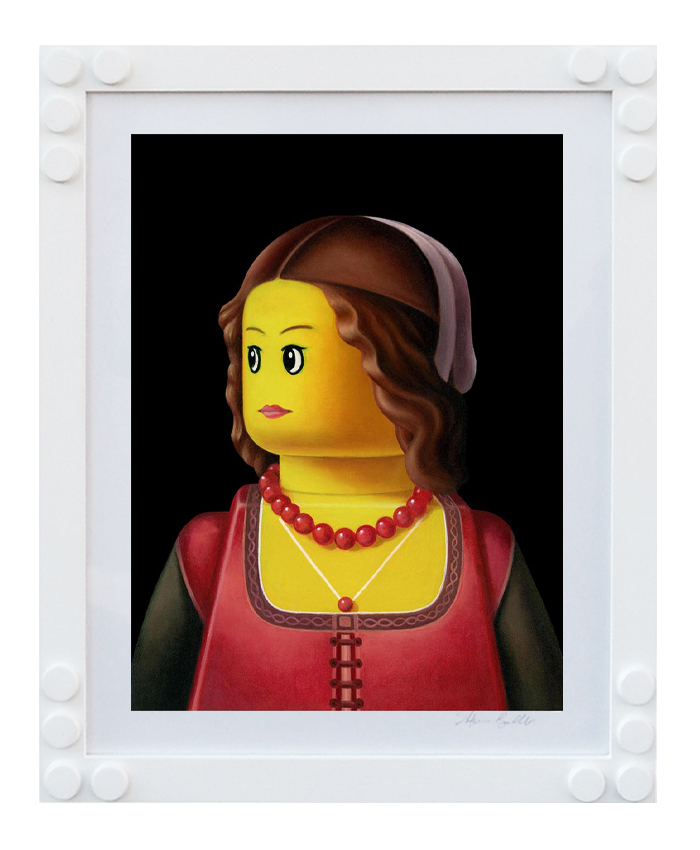 STAMPA LEGO BOLCATO  Ghirlandaio - Ritratto di Dama - Galleria Arte  Contemporanea